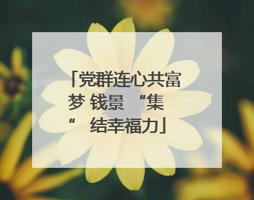党群连心共富梦 钱景 “集” 结幸福力