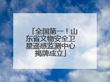 全国第一！山东省文物安全卫星遥感监测中心揭牌成立