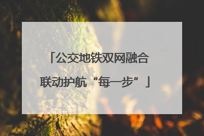 公交地铁双网融合 联动护航“每一步”