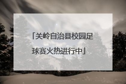 关岭自治县校园足球赛火热进行中