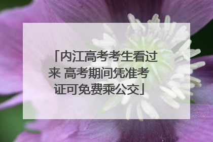 内江高考考生看过来 高考期间凭准考证可免费乘公交
