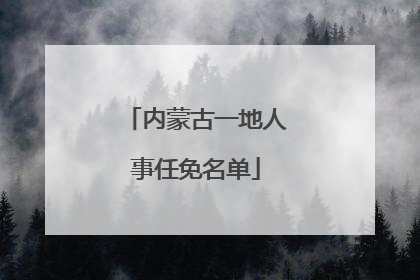 内蒙古一地人事任免名单