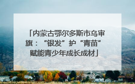 内蒙古鄂尔多斯市乌审旗：“银发”护“青苗” 赋能青少年成长成材