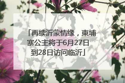 再续沂蒙情缘，柬埔寨公主将于6月27日到28日访问临沂