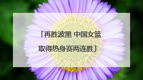 再胜波黑 中国女篮取得热身赛两连胜