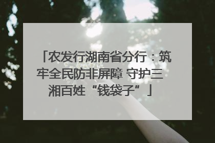 农发行湖南省分行：筑牢全民防非屏障 守护三湘百姓“钱袋子”