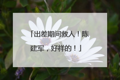 出差期间救人！陈建军，好样的！