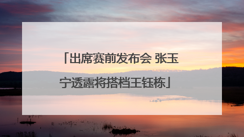 出席赛前发布会 张玉宁透露将搭档王钰栋