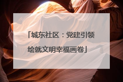 城东社区：党建引领绘就文明幸福画卷