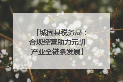 城固县税务局：合规经营助力元胡产业全链条发展