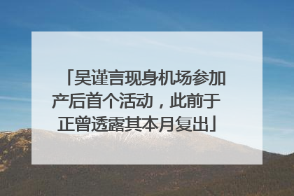 吴谨言现身机场参加产后首个活动，此前于正曾透露其本月复出