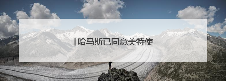 哈马斯已同意美特使提出的加沙停火方案