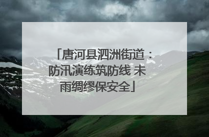 唐河县泗洲街道：防汛演练筑防线 未雨绸缪保安全
