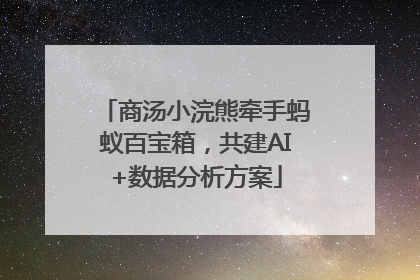 商汤小浣熊牵手蚂蚁百宝箱，共建AI+数据分析方案