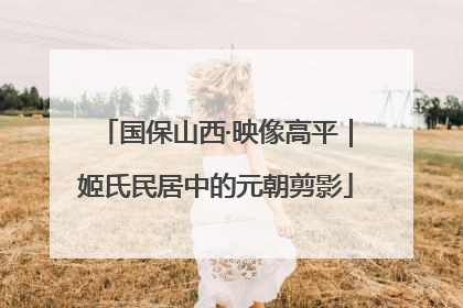 国保山西·映像高平｜姬氏民居中的元朝剪影