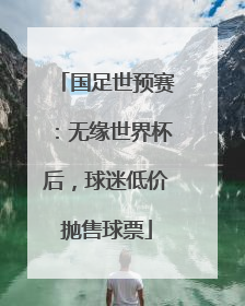 国足世预赛：无缘世界杯后，球迷低价抛售球票