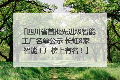 四川省首批先进级智能工厂名单公示 长虹8家智能工厂榜上有名！