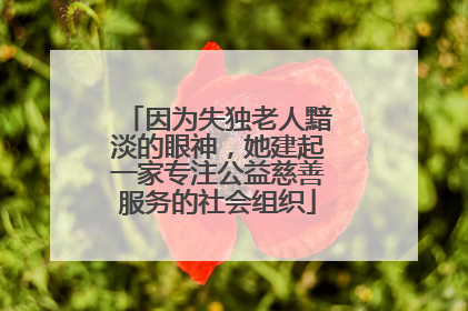 因为失独老人黯淡的眼神，她建起一家专注公益慈善服务的社会组织