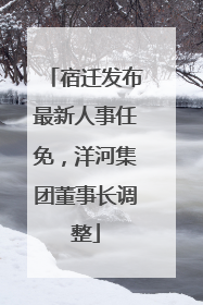 宿迁发布最新人事任免，洋河集团董事长调整
