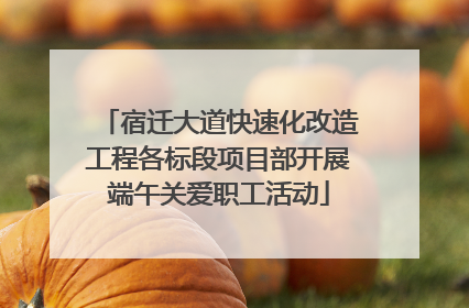 宿迁大道快速化改造工程各标段项目部开展端午关爱职工活动