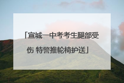 宣城一中考考生腿部受伤 特警推轮椅护送