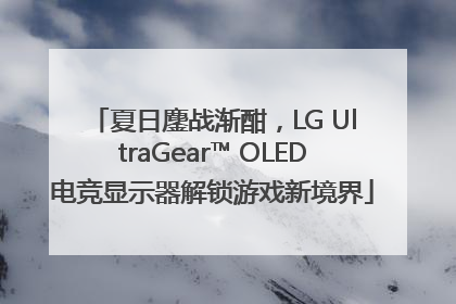 夏日鏖战渐酣，LG UltraGear™ OLED电竞显示器解锁游戏新境界