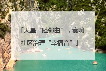 天星“睦邻曲”，奏响社区治理“幸福音”