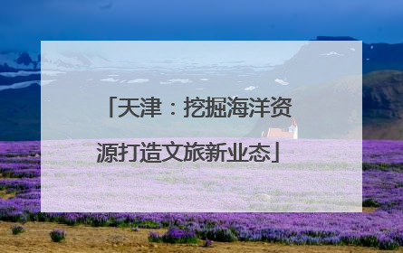 天津：挖掘海洋资源打造文旅新业态