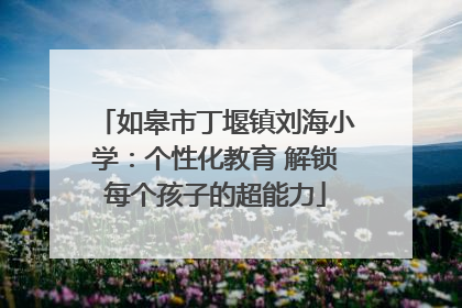 如皋市丁堰镇刘海小学：个性化教育 解锁每个孩子的超能力