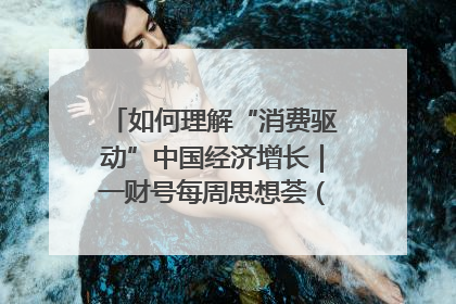 如何理解“消费驱动”中国经济增长｜一财号每周思想荟（第22期）
