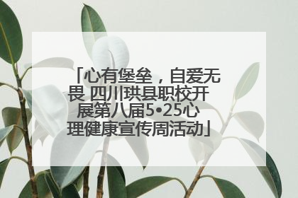 心有堡垒，自爱无畏 四川珙县职校开展第八届5•25心理健康宣传周活动