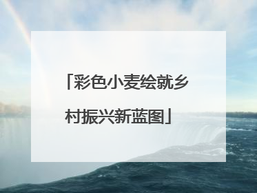 彩色小麦绘就乡村振兴新蓝图
