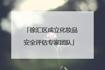 徐汇区成立化妆品安全评估专家团队