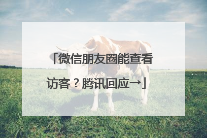微信朋友圈能查看访客？腾讯回应→