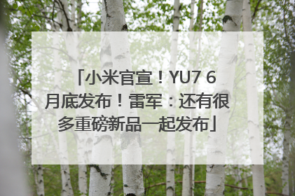 小米官宣！YU7 6月底发布！雷军：还有很多重磅新品一起发布