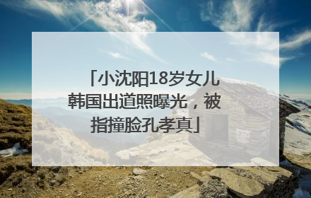小沈阳18岁女儿韩国出道照曝光，被指撞脸孔孝真