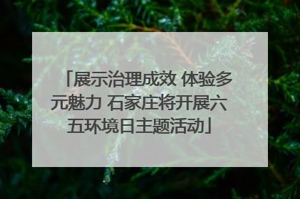 展示治理成效 体验多元魅力 石家庄将开展六五环境日主题活动