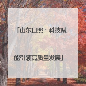 山东日照：科技赋能引领高质量发展