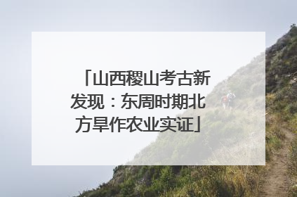 山西稷山考古新发现：东周时期北方旱作农业实证