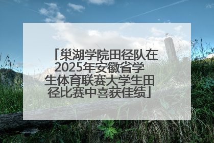 巢湖学院田径队在2025年安徽省学生体育联赛大学生田径比赛中喜获佳绩