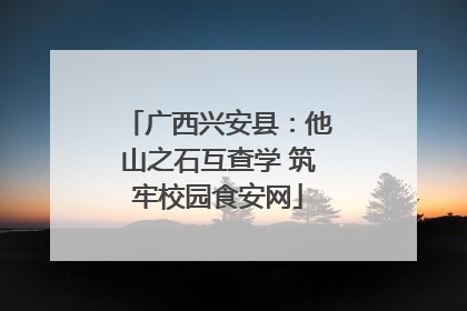 广西兴安县：他山之石互查学 筑牢校园食安网