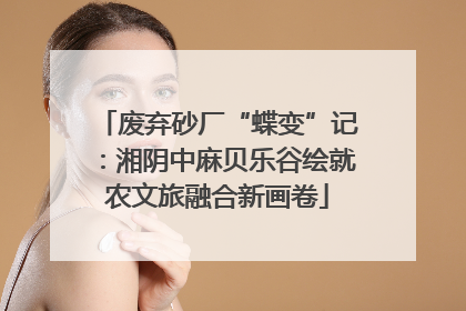 废弃砂厂“蝶变”记：湘阴中麻贝乐谷绘就农文旅融合新画卷