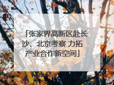 张家界高新区赴长沙、北京考察 力拓产业合作新空间