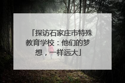 探访石家庄市特殊教育学校：他们的梦想，一样远大