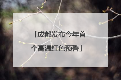 成都发布今年首个高温红色预警