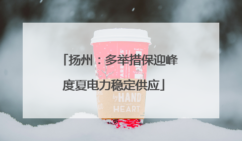 扬州：多举措保迎峰度夏电力稳定供应