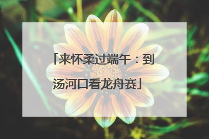 来怀柔过端午：到汤河口看龙舟赛
