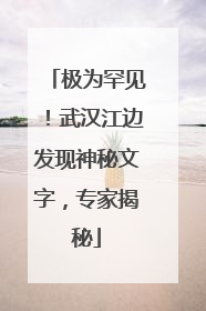极为罕见！武汉江边发现神秘文字，专家揭秘