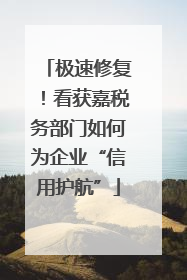 极速修复！看获嘉税务部门如何为企业“信用护航”