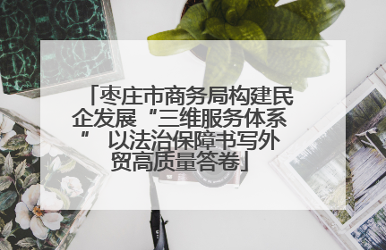 枣庄市商务局构建民企发展“三维服务体系” 以法治保障书写外贸高质量答卷